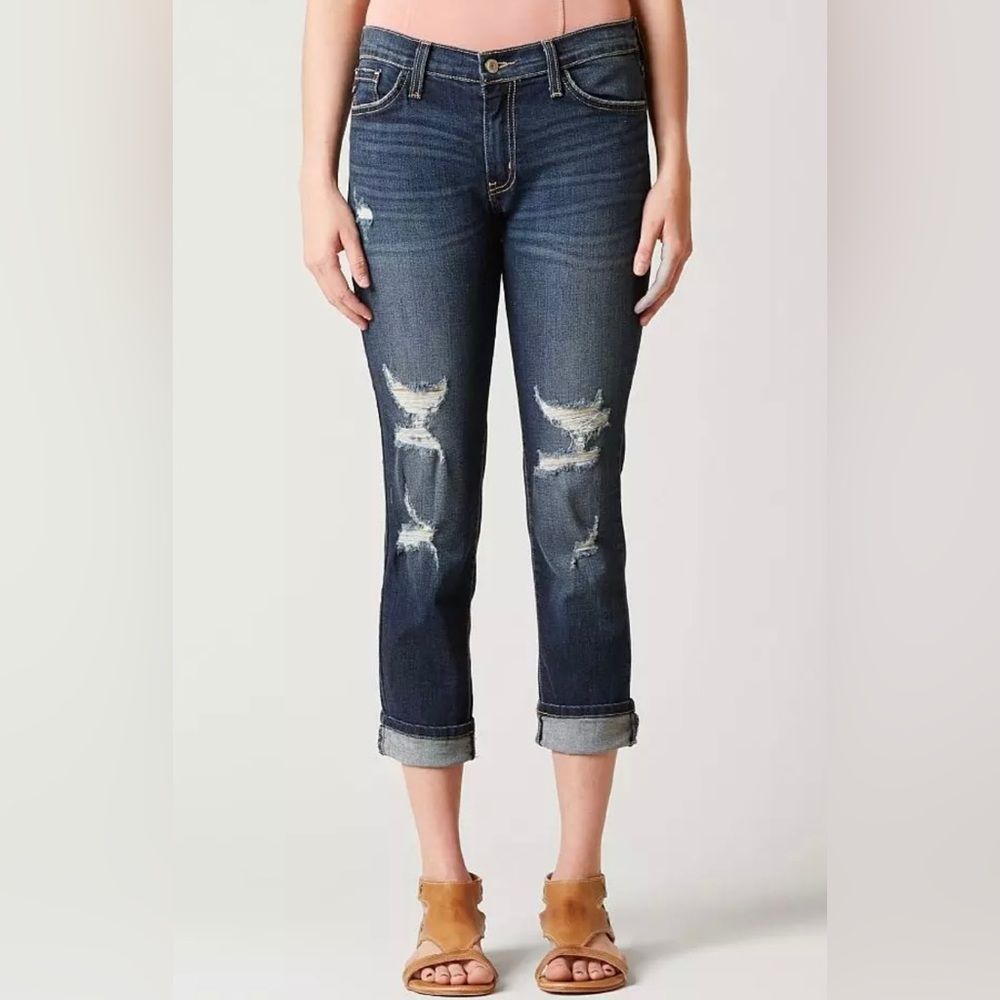 Kancan Mid Rise Skinny Stretch Cropped Jeans. Size 28. - Picture 12 of 14